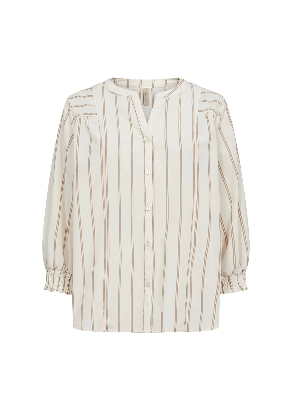 Soya Concept Felina 1 Shirt Desert Brown Stripes