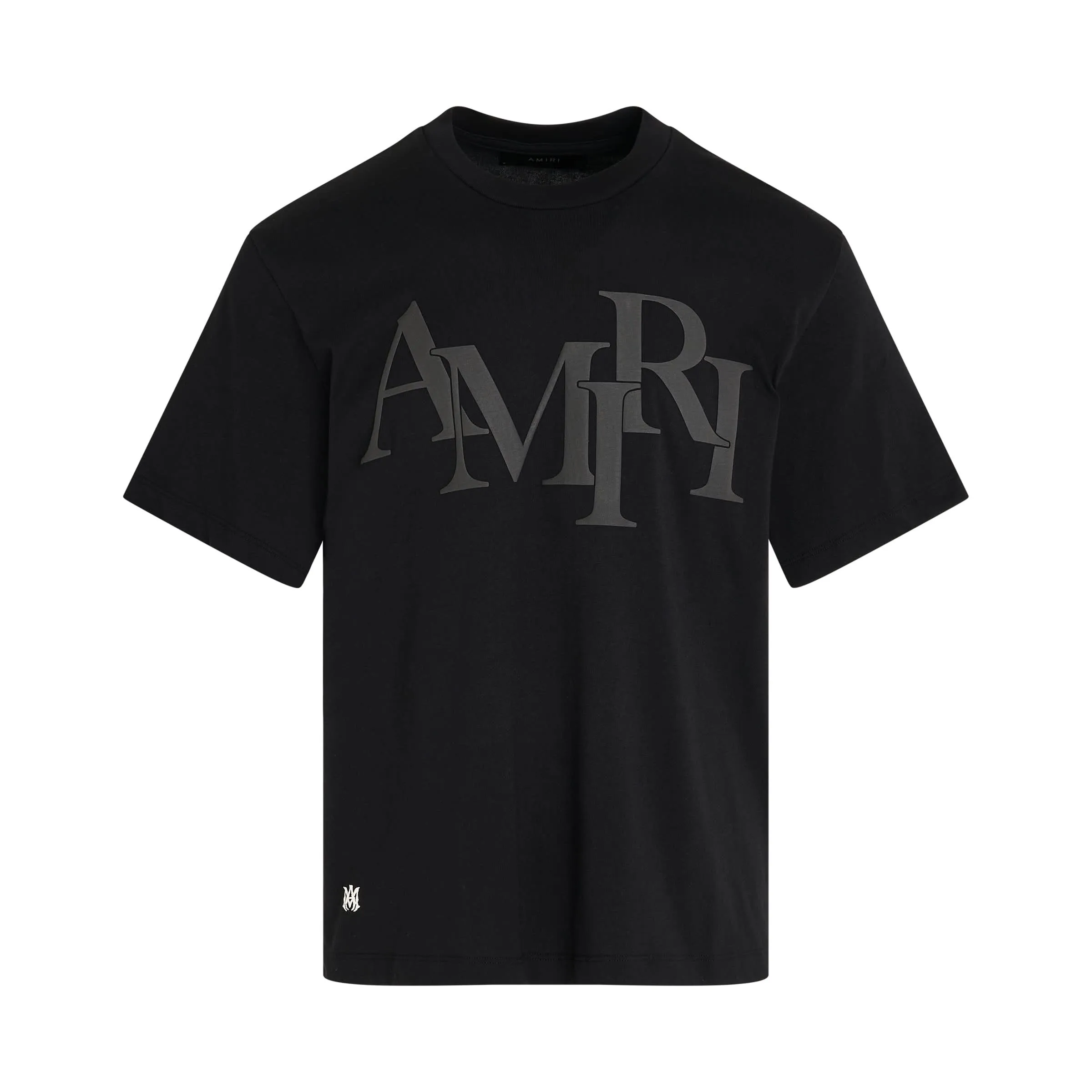 Staggered Logo T-Shirt in Black