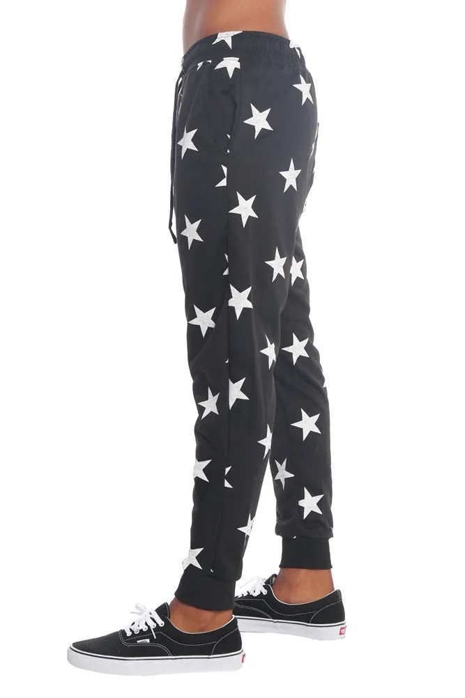 Star Print French Terry Jogger Pants