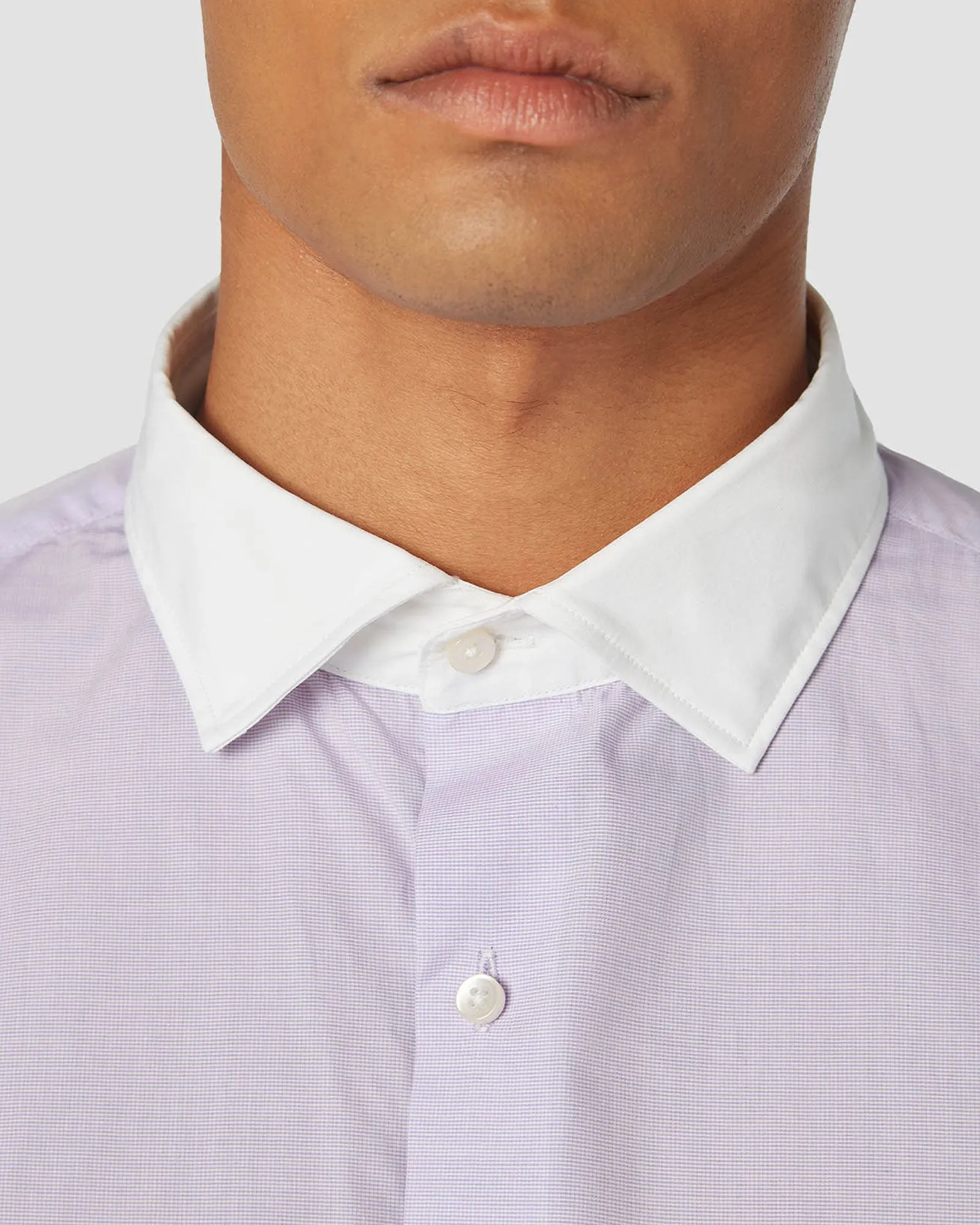 Thomas Mason Mauve Vanilla Checked Shirt