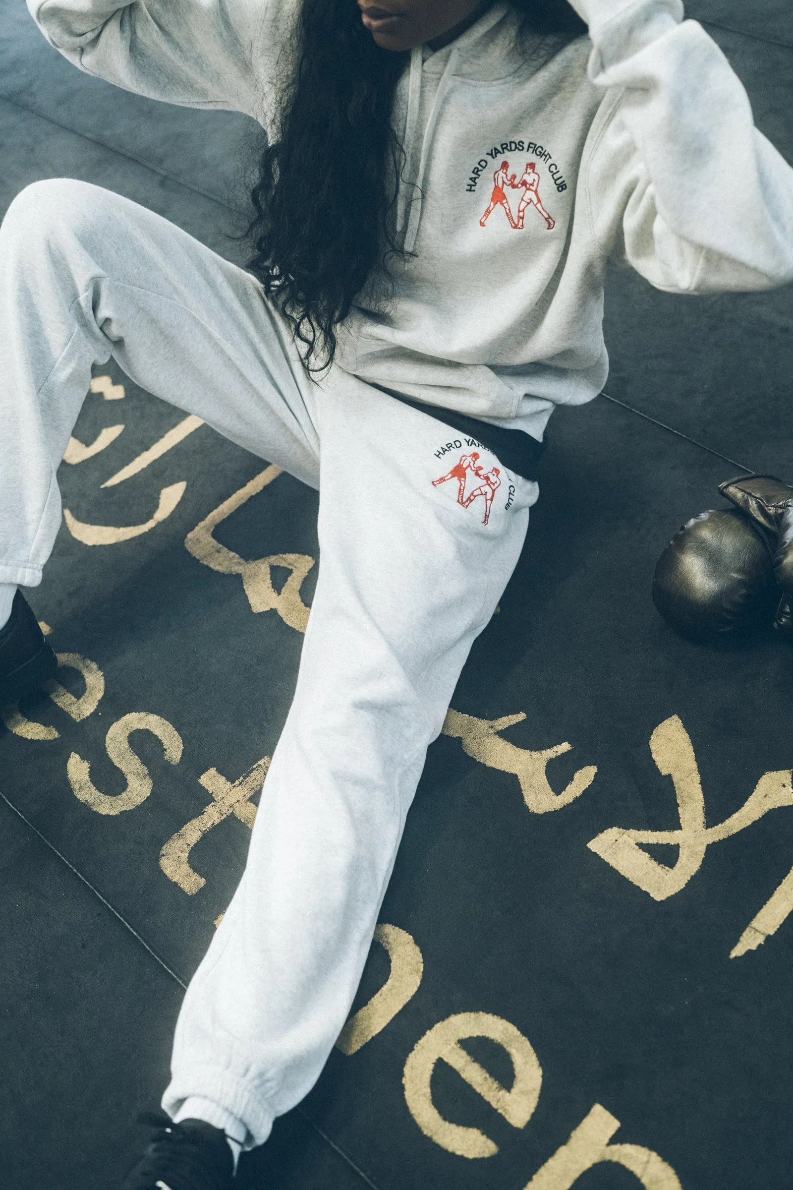 Vice 84 'Hard Yards Fight Club' Embroidered Joggers - Ash