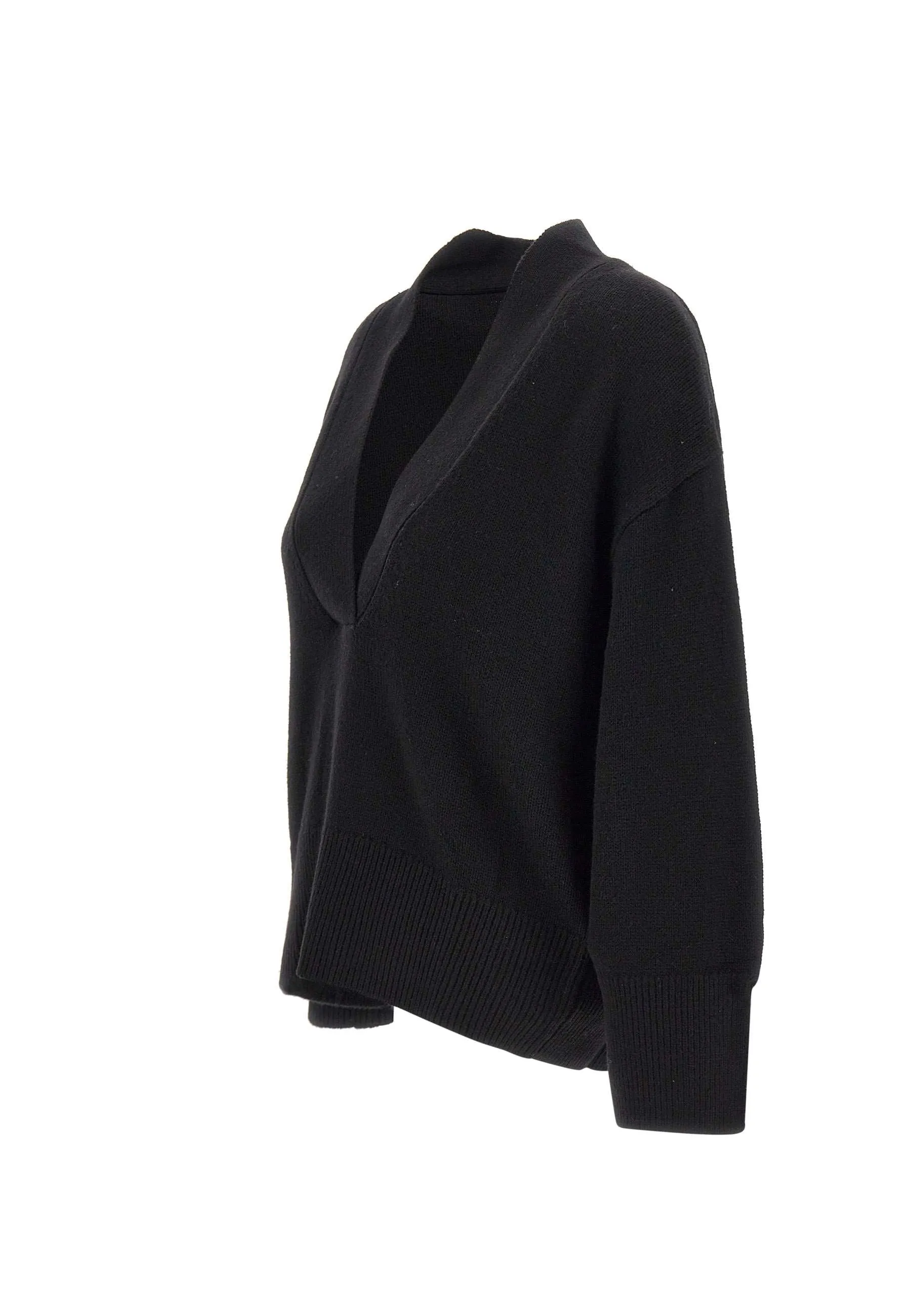 Wool Cashmere Blend Black Sweater