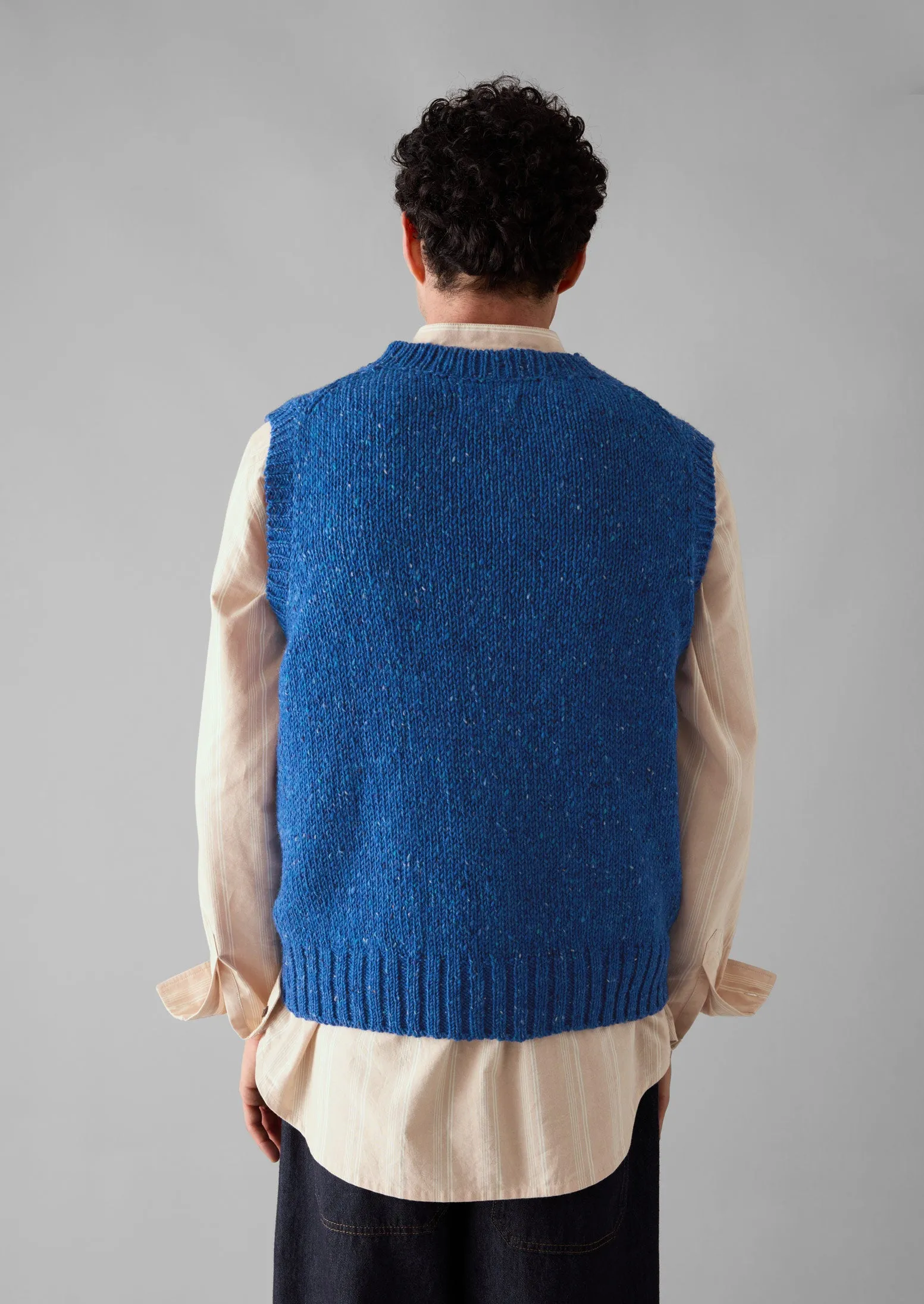 Wool Knitted Tank | Neptune Blue