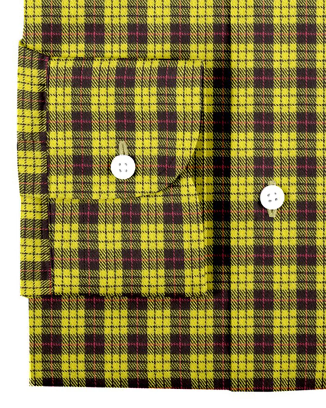 Yellow Black Tattersall Flannel