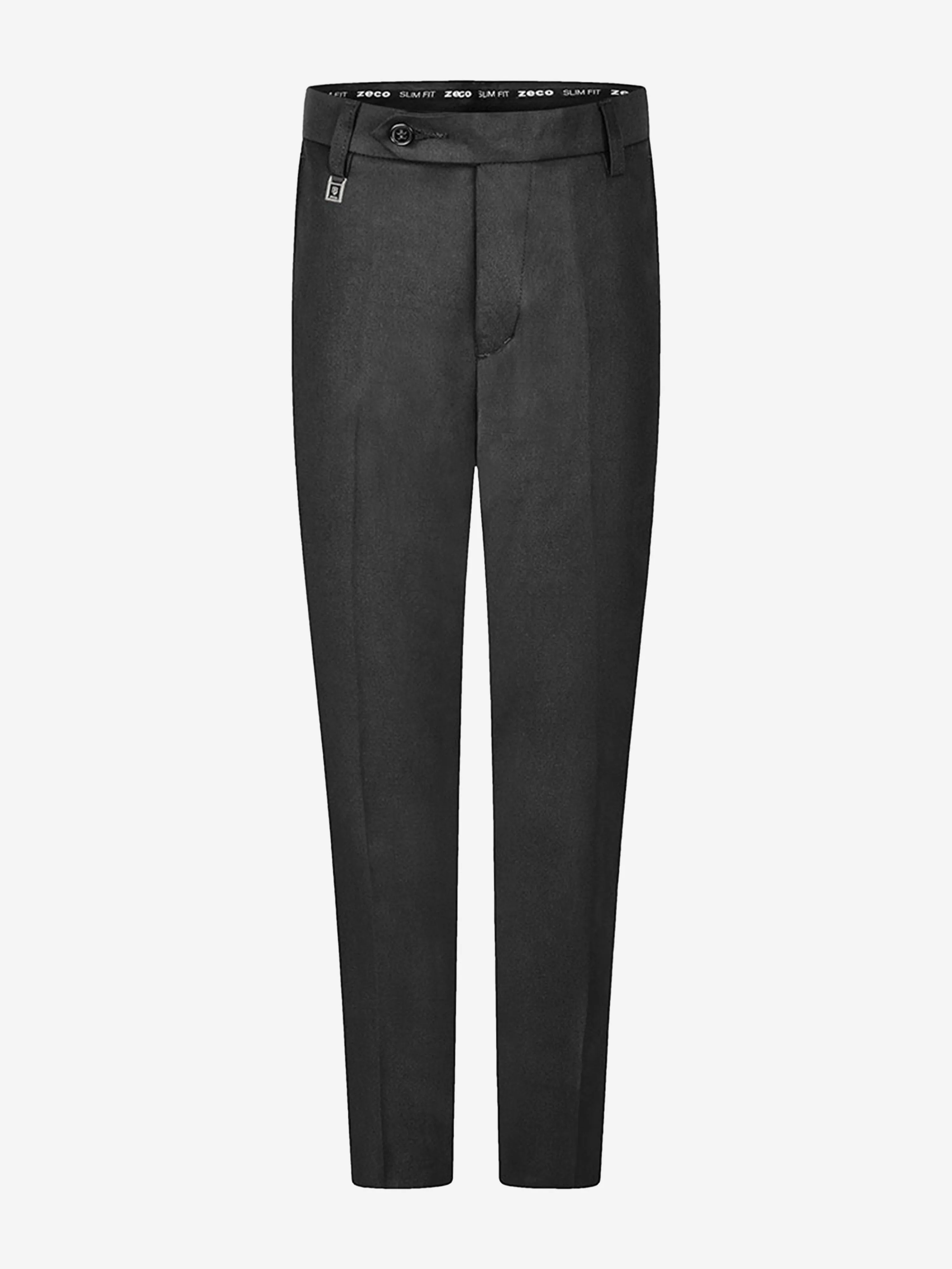 Zeco Boys School Slim Fit Long Leg Trousers in Grey